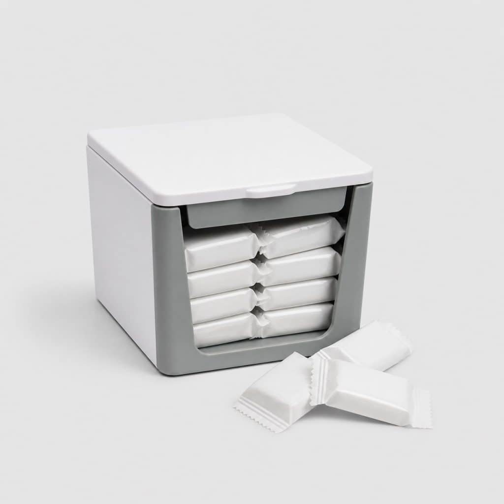 Boîte de chewing-gums au gingembre et au citron